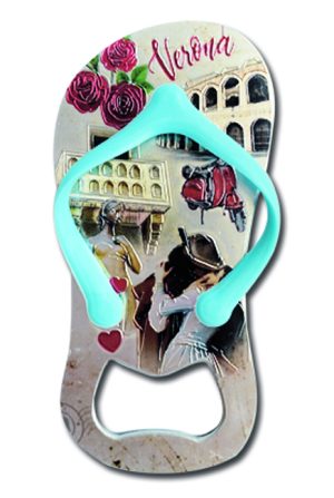 Magnete Apribottiglia Infradito Decorato Verona - Bacio