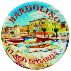 Magnete Piattino Lago - Bardolino Acquerello