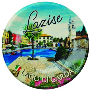 Magnete Piattino Lago - Lazise Acquerello
