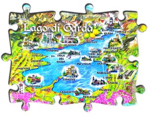 Magnete Fotografico Puzzle Lago - Cartina