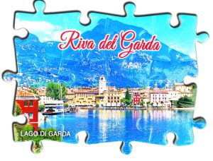 Magnete Fotografico Puzzle Lago - Riva