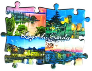 Magnete Fotografico Puzzle Lago - 4 Vedute