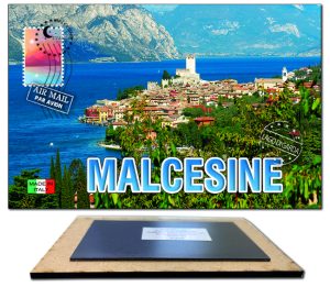 Magnete Legno Rett. Cm 9X6 Lago - Malcesine