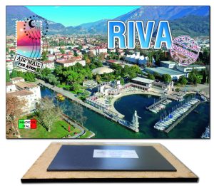Magnete Legno Rett. Cm 9X6 Lago - Riva