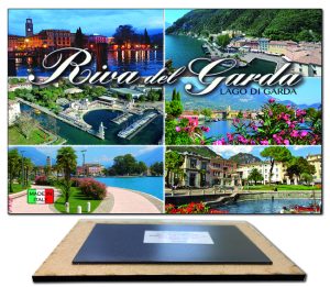 Magnete Legno Rett. Cm 9X6 Lago - Riva