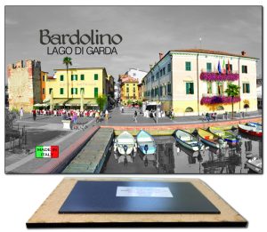 Magnete Legno Rett. Cm 9X6 Lago - Bardolino