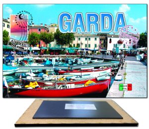 Magnete Legno Rett. Cm 9X6 Lago - Garda