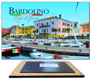 Magnete Legno Rett. Cm 9X6 Lago - Bardolino