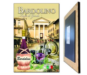 Magnete Legno Rett. Cm 9X6 Lago - Bardolino