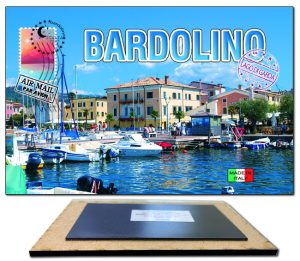 Magnete Legno Rett. Cm 9X6 Lago - Bardolino