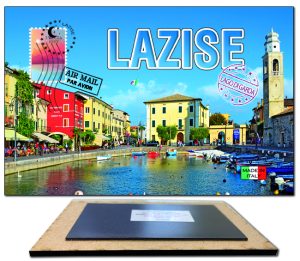 Magnete Legno Rett. Cm 9X6 Lago - Lazise