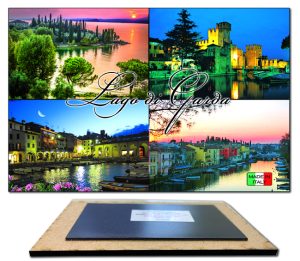 Magnete Legno Rett. Cm 9X6 Lago
