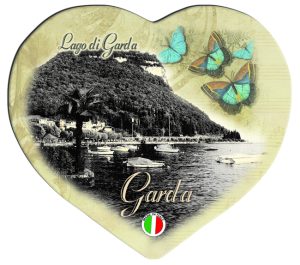 Magnete Resina Cuore Lago - Garda