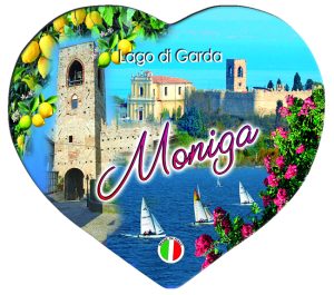 Magnete Resina Cuore Lago - Moniga