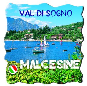 Magnete Marmo Quadrato Cm 5X5 Lago - Malcesine