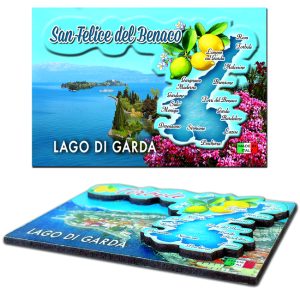 Magnete Legno Doppio Rett. Cm 9X6  - San Felice Del Benaco