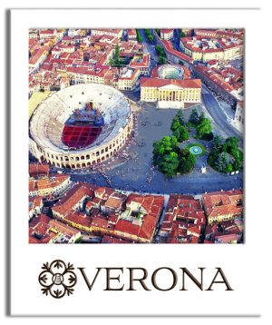 Magnete Legno Doppio Polaroid Verona - Arena Dall'Alto