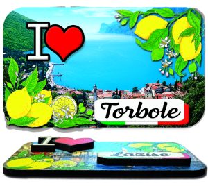 Magnete Legno Doppio Rettangolare I Love Cm 7X4 Torbole