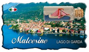Magn. Marmo Cm 10,5X6 C/Bott. Barca Lago - Malcesine