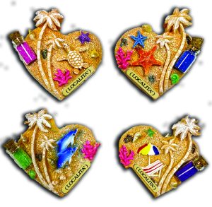 Magn. Resina Cuore Sabbia C/Bott. 4/S