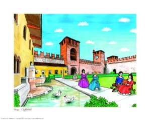 Stampa Acq. F/To 24X30 Verona Naif - Castelvecchio