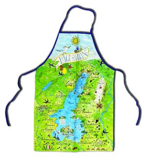 Grembiule Lago Di Garda Cartina Cm 53X78