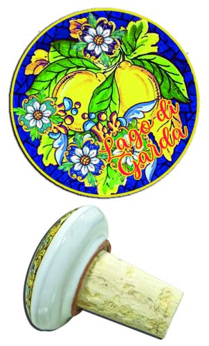 Tappo In Sughero E Ceramica Lago - 2 Limoni