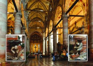 Cartolina F/To 10,5X15 Veduta Verona S. Anastasia Interno